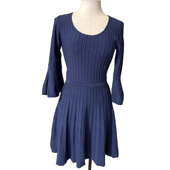 Lilly Pulitzer Brandi High Tide Dress S Small Blue Stretch 3/4 Sleeve $198 - Picture 2 of 16